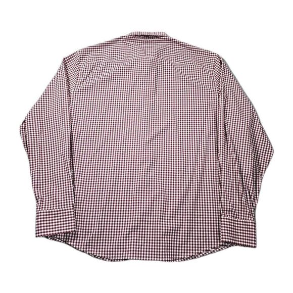 Untuckit Long Sleeve Button Up Shirt Mens XL Red White Check Gingham - Picture 2 of 10